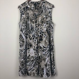 New Directions Sleeveless Animal Print Tunic Top